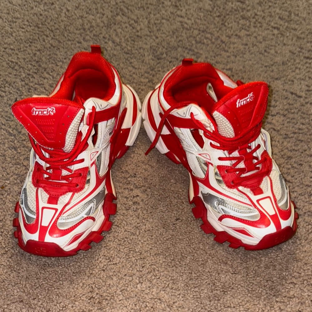 Nook Kids Red and White Sneakers